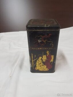 Starožitná plechovka na čaj