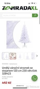 Vanocni stromek bily 120