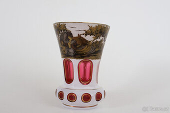 Váza přejímané sklo Wolfgang Berndt Nový Bor