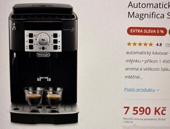 Automatický kávovar v záruce