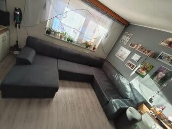 Rozkládací gauč bravo U s úložným prostorem