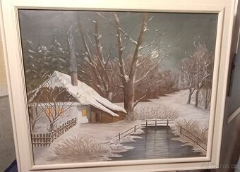 Prodám tento obraz ,olej na plátně.