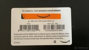 Amazon gift card, dárkový poukaz