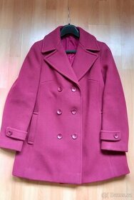 Dámský růžový flaušový kabát, velikost XL