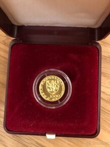 Zlatá výroční mince Karel IV 1348-1998  1000 Kč
