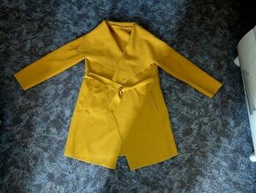 Dámský tenký žlutý kabát