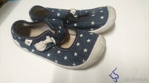 papuče modré s hvězdičkama 28