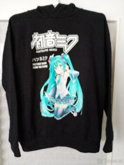 Mikina klokanka černá Sune Miku vel.158/164 - 1
