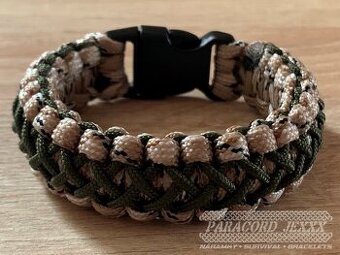 PARACORD náramek (18 cm) Desert Camo - oliv