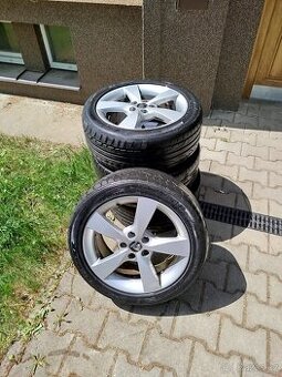 Alu kola Škoda R16 5X100 LETNÍ PNEU 215/45