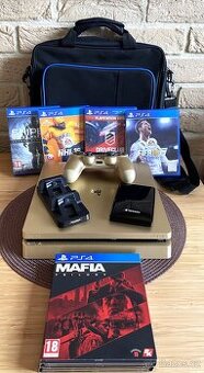 PS4 ZLATÁ EDICE SLIM 500GB + EXTERNÍ DISK ZDARMA