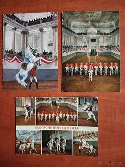 Staré pohlednice Španělské školy ve Vídni