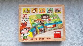 Dřevěné kostky – Runcajs a Manka – 20 ks