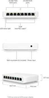 Ubiquiti UniFi Switch Lite 8 PoE - 1 Ubiquiti UniFi Switch L
