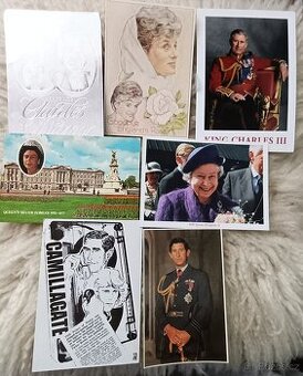 7x pohlednice Anglie: Charles a Diana...RARITA.