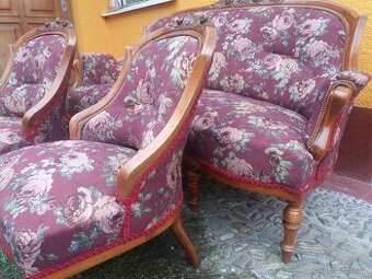 Starožitna sofa 2 křesla