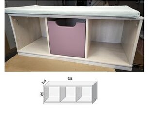 Policový regál 3x1 buk cink
