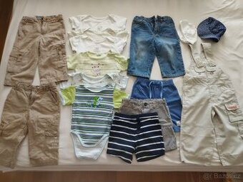 Letní body, kraťasy, kalhoty vel. 80