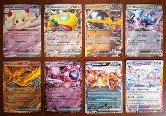 Karty Pokémon VSTAR, VMAX, V a ex - sbírkové, originální