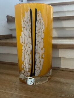 Luxusni české sklo, autorská váza- ŠKRDLOVICE