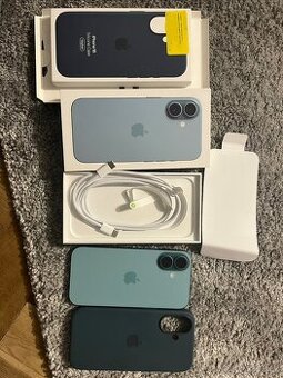 iPhone 16 256GB teal + MagSafe silikon kryt