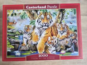Castorland Tigers Tygři u vodopádu puzzle 1000ks