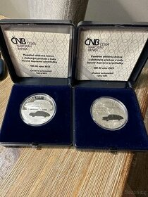2 ks pamětní mince 500Kč - automobil Tatra 603 proof a bk