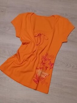 ORANŽOVÉ TRIČKO NA TKANIČKU - vel.M /zn.Benter