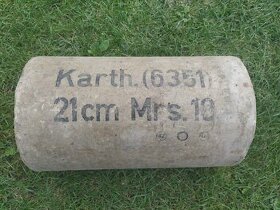 Kartonový obal na nábojnici pro německý 21cm Mrs.18 (21cm Mö