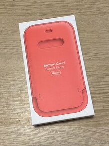NOVÝ Apple iPhone 12 Mini Leather Sleeve Pink Citrus