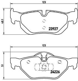Brzdové destičky Brembo bmw E90