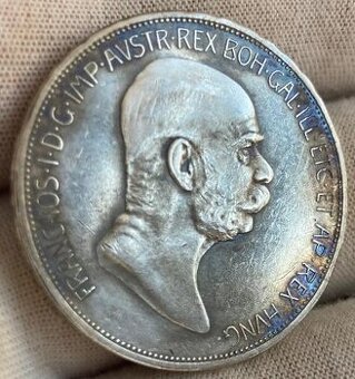5 koruna 1908 jubilejní | František Josef I.