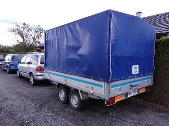 PŘÍVĚSNÝ VOZÍK S PLACHTOU = 750 KG RYDVAN = 2 NÁPRAVY