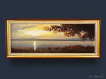 Neziderské jezero, sign.Leon, 1130 × 460 mm