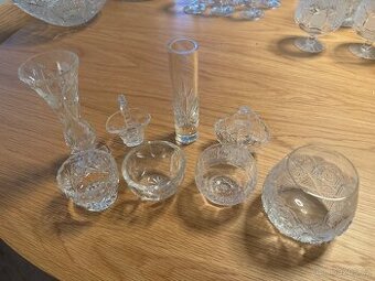 Prodám - sada broušených dekorací ze skla