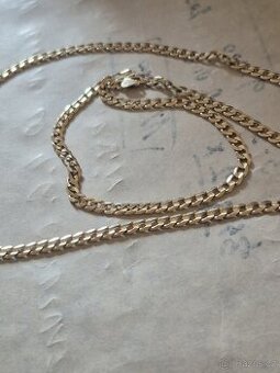 Zlatý řetízek 14k zdobený délka 62cm pevný plné zlato