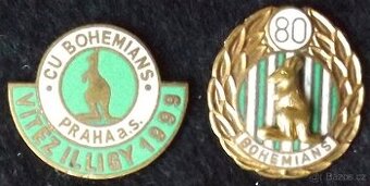 fotbalové odznaky - Bohemians Praha, kopaná, sport