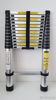 Hliníkový teleskopický multifunkční žebřík - 3,8 / 4,4 / 5m