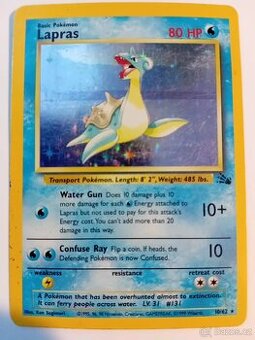 Pokémon TCG – Lapras Holo (Fossil 1995) – LP stav, originál