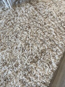 Koberec VISTA, shaggy, béžový, 160x200 cm