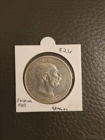 Stříbrná mince 5 Korun 1909 - 1