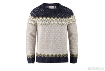 Vlněný svetr Fjallraven Ovik Knit Sweater W Navy - 1