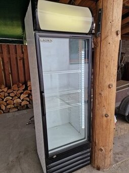 prosklená lednice, výška 195 cm