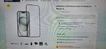 ALZA GUARD FullCover Glass Procetor iPhone 15