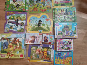 Puzzle krteček, minnie, frozen, medvídek pú
