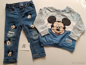 Džíny + mikina Mickey Mouse, vel 86