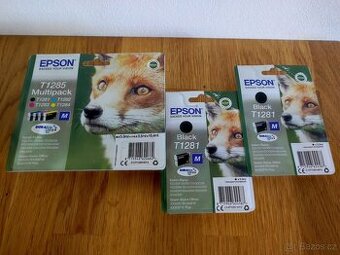 Originál EPSON T1285 + T1281 inkoustové náplně - nové - 1