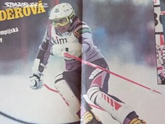 vítězka ZOH CALGARY 88 Vreni Schneiderová 52,5x31