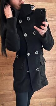 MNG-MANGO  KRÁSNÝ VLNĚNÝ SLIM KABÁT  38(S-M)🤩❄️💪🏽