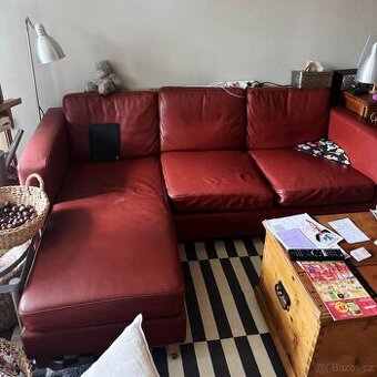 Variabilní kožená sedačka rohováP/L/rovná IKEA